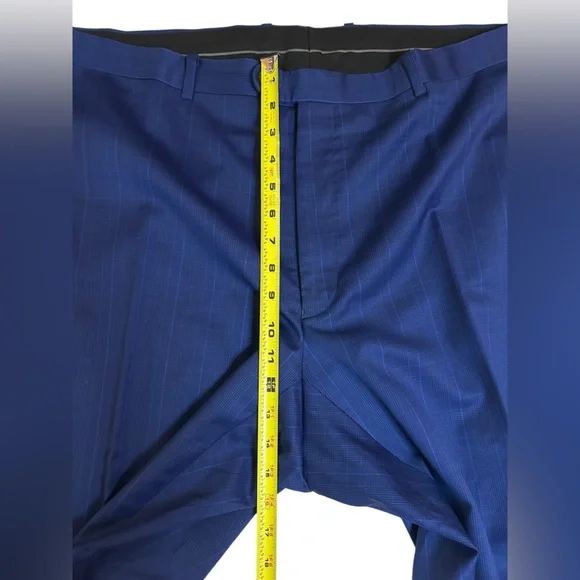 ⭐️SOLD⭐️ Old Money Paisley Lined Slim Fit Blue 100% Wool Suit Indochino 2-Piece - Picture 9 of 16